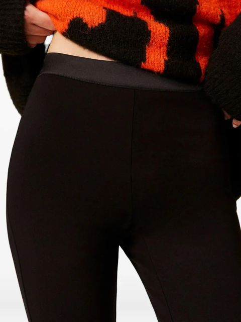 TWINSET satin-waistband trousers - Black