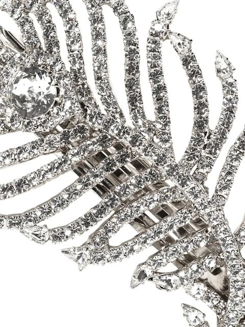 Jennifer Behr crystal pluma barrette - Silver - zdjęcie produktu nr 2