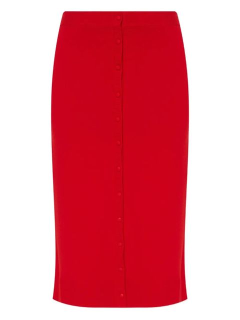 Victoria Beckham button-front fitted skirt - Red - zdjęcie produktu nr 1
