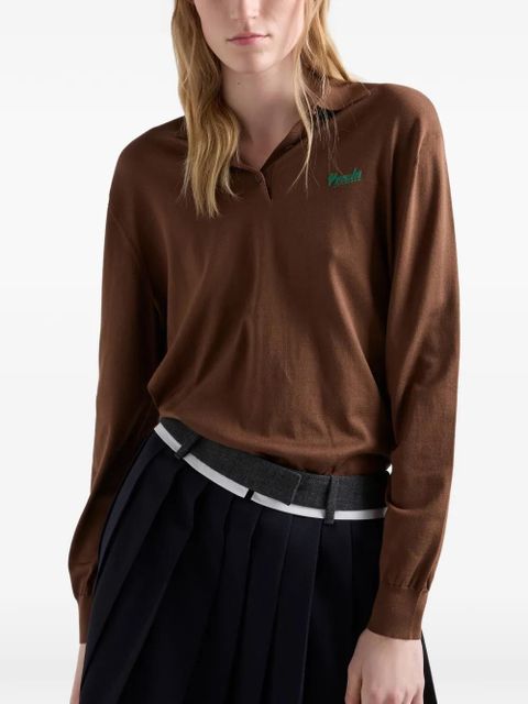Prada silk polo shirt - Brown