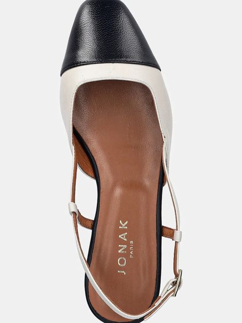 Jonak baleriny skórzane DHAPOU kolor beżowy 6000116