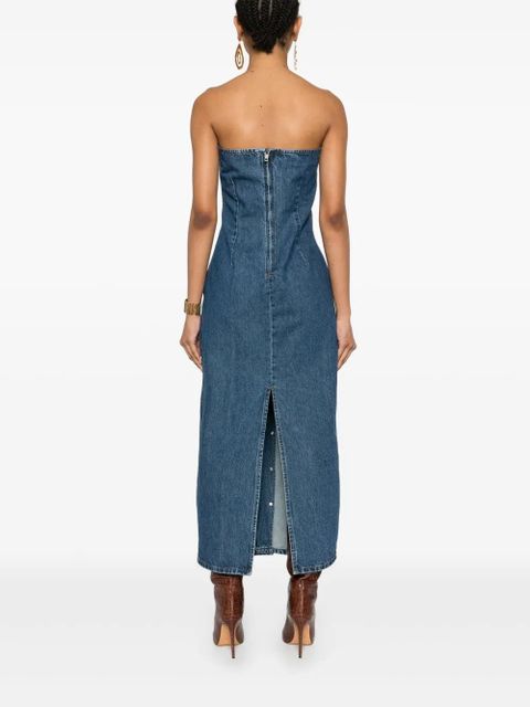 ROTATE BIRGER CHRISTENSEN button-detail denim dress - Blue