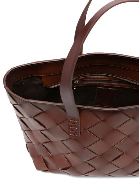 DRAGON DIFFUSION woven-design tote bag - Brown