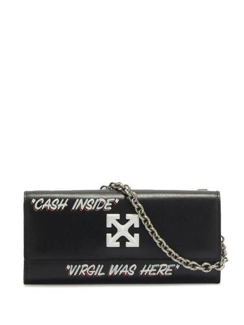 Off-White Quote-motif Jitney chain wallet - Black - zdjęcie produktu nr 1