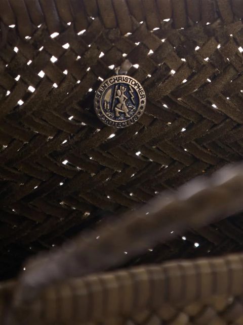 DRAGON DIFFUSION mini Gora woven tote bag - Brown