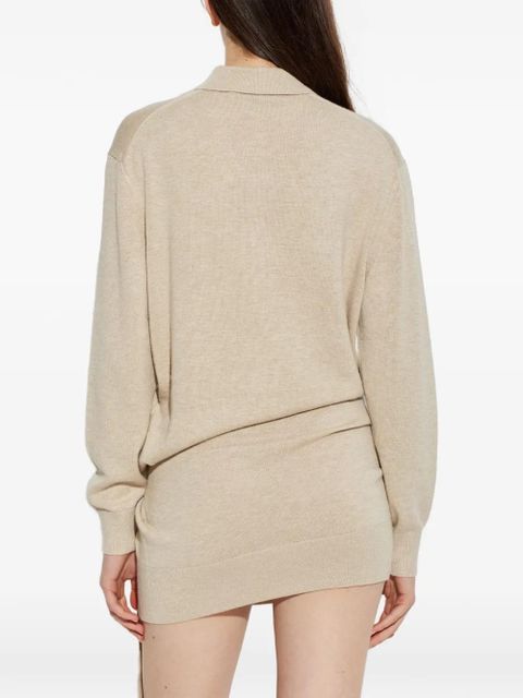 ISABEL MARANT Bathilde drape mini dress - Neutrals