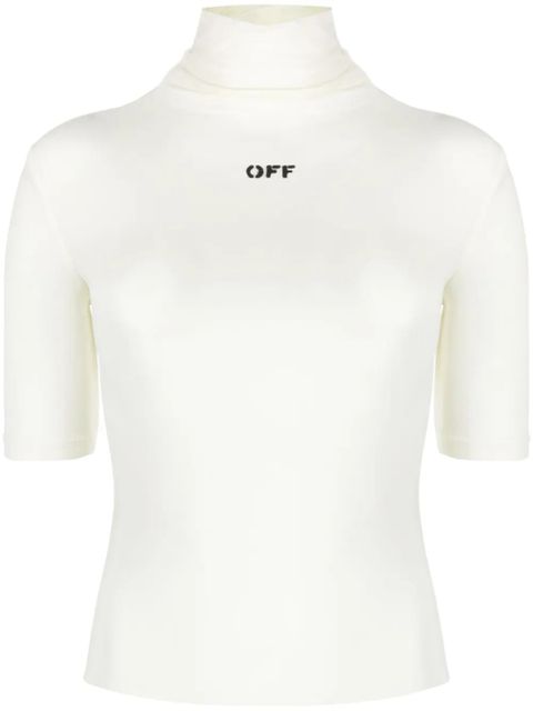 Off-White logo-print mock-neck top - zdjęcie produktu nr 1
