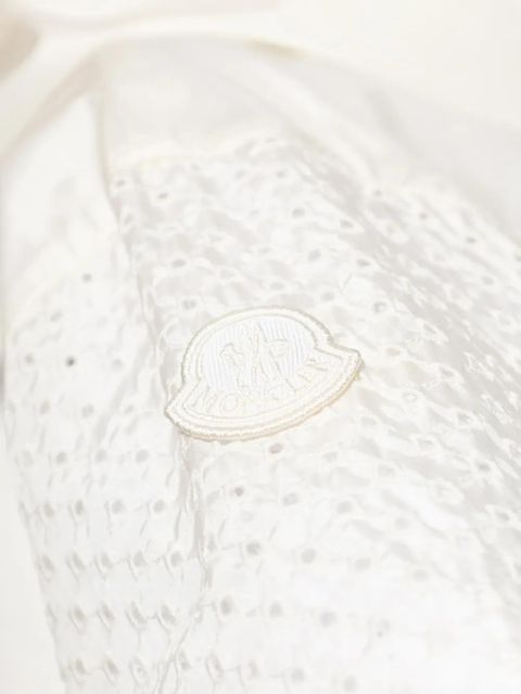 Moncler Perforated hooded jacket - Neutrals