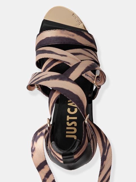 Just Cavalli szpilki kolor beżowy 78RA3S24ZSS70R41