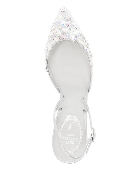 René Caovilla crystal embellishment pumps - Silver - zdjęcie produktu nr 2