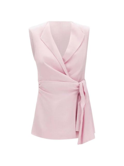 Faithfull the Brand Jagger notched lapel tie vest - Pink - zdjęcie produktu nr 1
