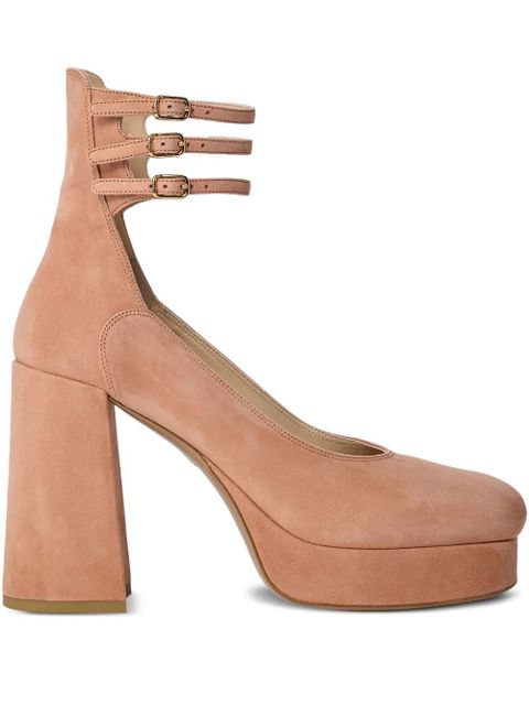Chloé 100mm straps leather pumps - Pink - zdjęcie produktu nr 1