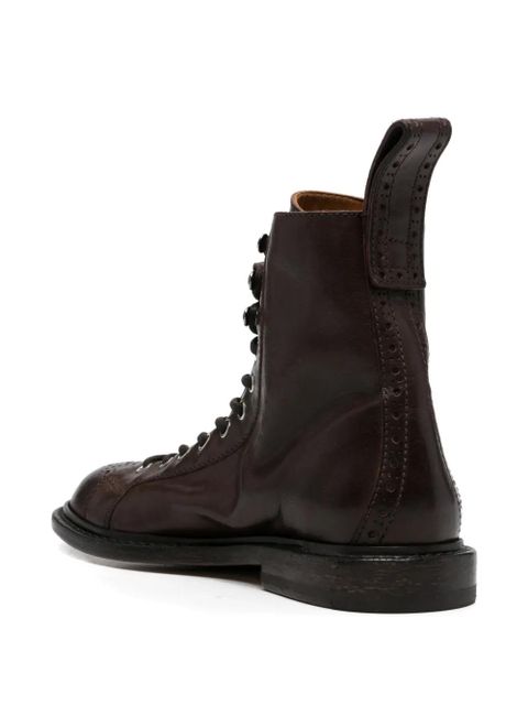 Versace lace-up brogue boots - Brown