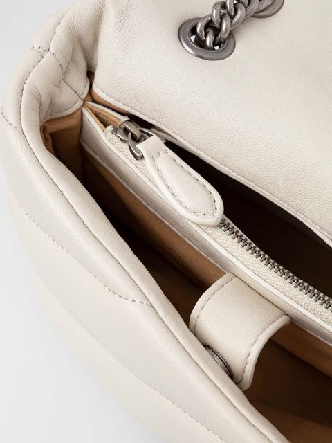 Pinko torebka skórzana kolor biały 100039 A0F2