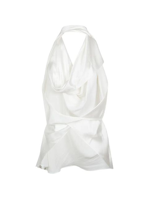 WARDROBE.NYC tie-waist open-back top - White - zdjęcie produktu nr 2