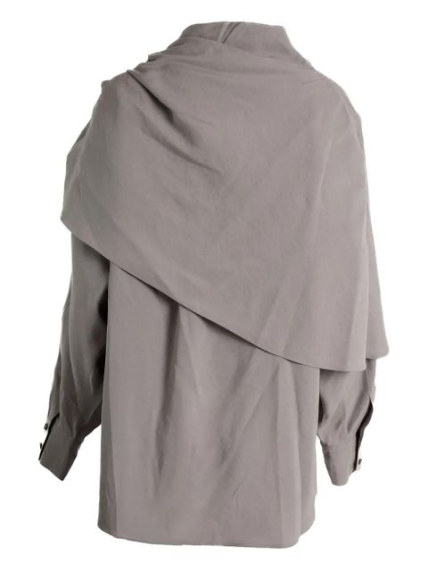 Magda Butrym draped-collar shirt - Grey