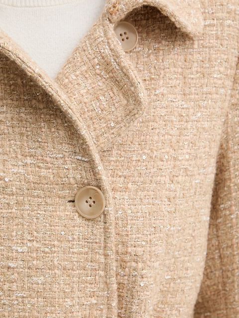 Twinset płaszcz z wełną kolor beżowy 252TP2140