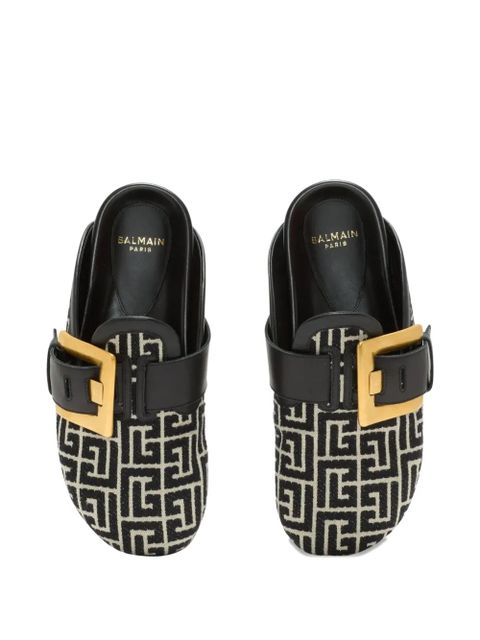 Balmain monogram-pattern slippers - Black - zdjęcie produktu nr 2