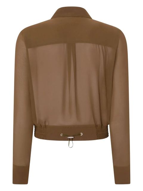 PINKO cropped shirt jacket - Brown - zdjęcie produktu nr 2