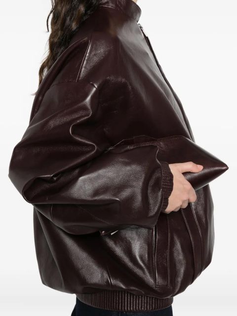 Magda Butrym zip-fastening ribbed-cuff jacket - Red - zdjęcie produktu nr 2