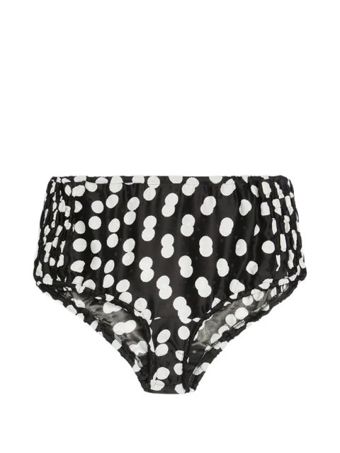 DRIES VAN NOTEN polka-dot micro shorts - Black - zdjęcie produktu nr 1