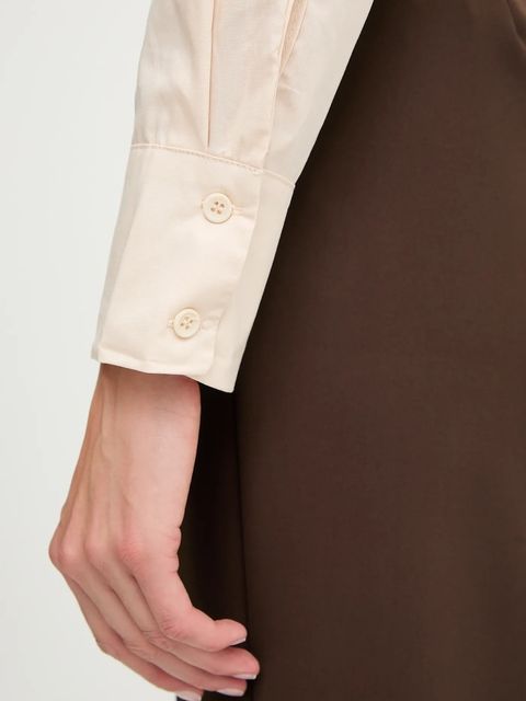 Answear.LAB koszula bawełniana damska kolor beżowy regular z kołnierzykiem klasycznym