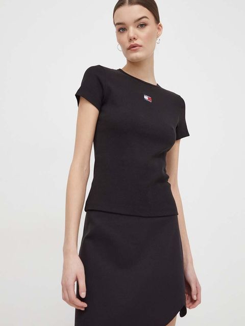 Tommy Jeans t-shirt damski kolor czarny DW0DW17881 - zdjęcie produktu nr 1