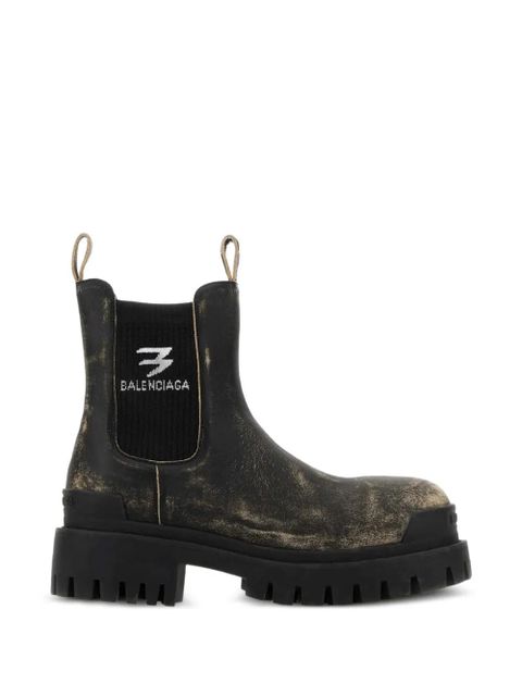 Balenciaga Strike leather Chelsea boots - Black - zdjęcie produktu nr 1