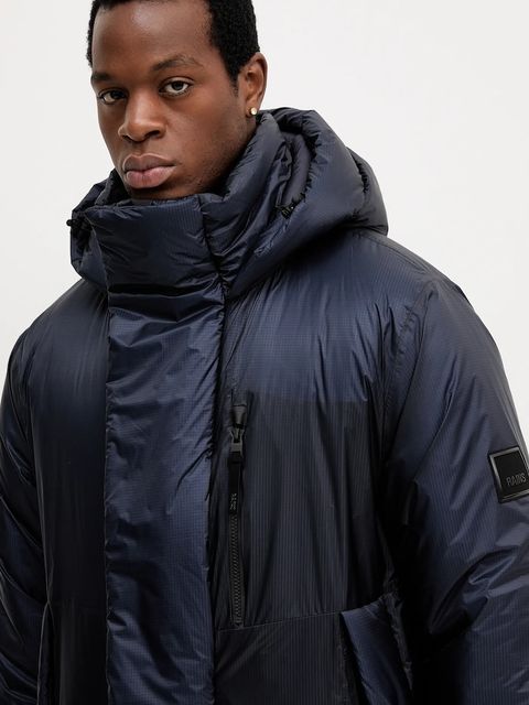 Rains kurtka 17240 Torna Insulated Long Jacket kolor granatowy zimowa 17240