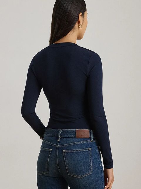 Lauren Ralph Lauren longsleeve kolor granatowy 200P03712 - zdjęcie produktu nr 2