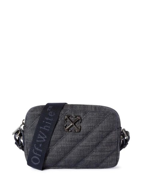 Off-White small quilted denim shoulder bag - Blue - zdjęcie produktu nr 1