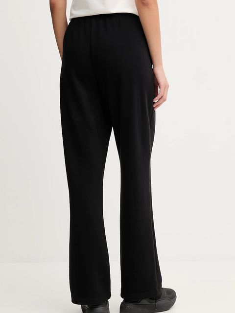 Dkny spodnie dresowe bawełniane damskie kolor czarny z aplikacją DP5P3650