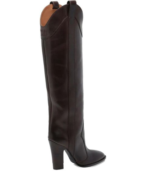Paris Texas 100mm Lavinia pointed over-the-knee boots - Brown