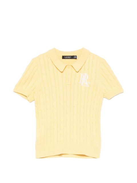 Lauren Ralph Lauren Natrissa cable-knit polo shirt - Yellow - zdjęcie produktu nr 1
