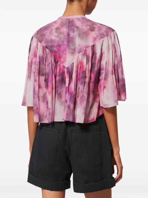 MARANT ÉTOILE Veelia ruffled buttoned blouse - Pink