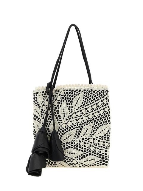 Magda Butrym Julia contrasting-crochet tote bag - White - zdjęcie produktu nr 1