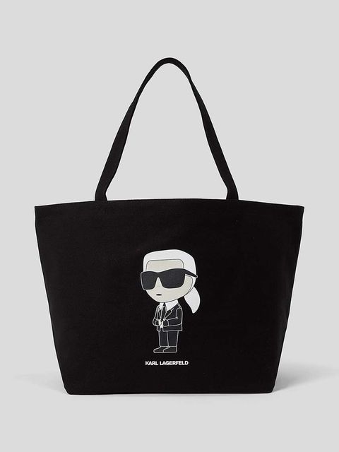 Karl Lagerfeld torebka bawełniana kolor czarny - zdjęcie produktu nr 1