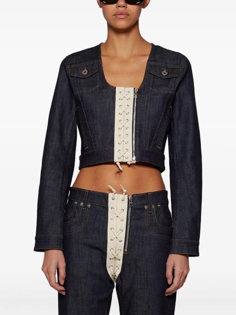 Jean Paul Gaultier cropped denim jacket - Blue - zdjęcie produktu nr 2
