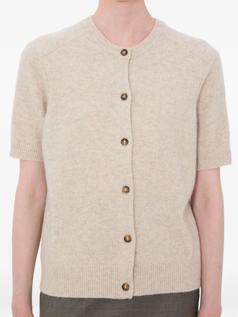 LouLou de Saison Jodi short-sleeve buttoned cardigan - Neutrals