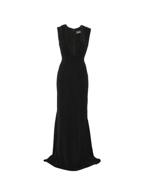 Solace London Althea plunging V-neck sleeveless maxi dress - Black - zdjęcie produktu nr 1