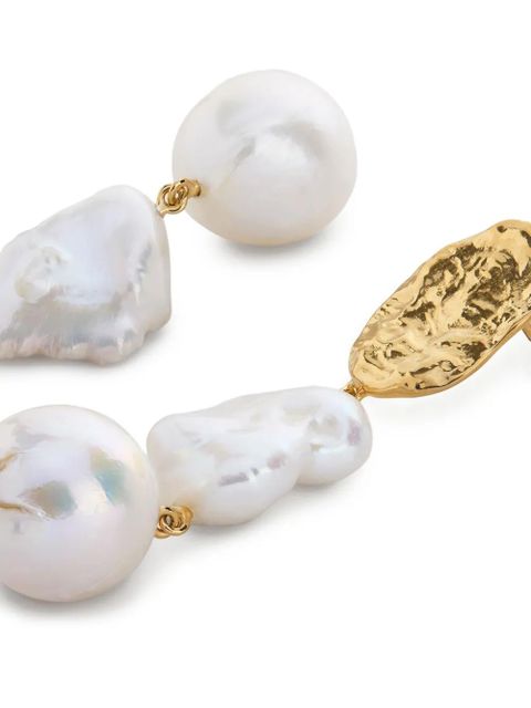 Monica Vinader Capri gold-vermeil pearl earrings