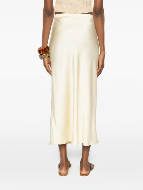 ANINE BING Bar silk midi skirt - Yellow