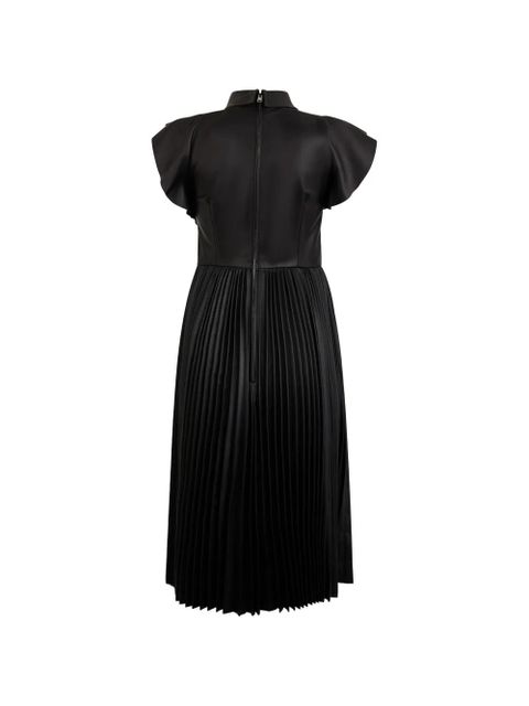 Valentino Garavani ruffled-sleeve pleated dress - Black - zdjęcie produktu nr 2