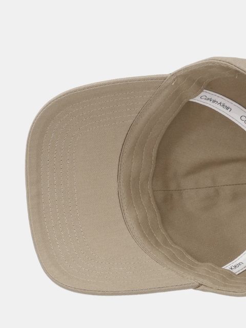 Calvin Klein Jeans czapka z daszkiem bawełniana kolor beżowy z nadrukiem LV04K5024G - zdjęcie produktu nr 2