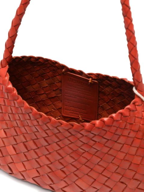 DRAGON DIFFUSION Rosanna woven braided tote bag - Orange