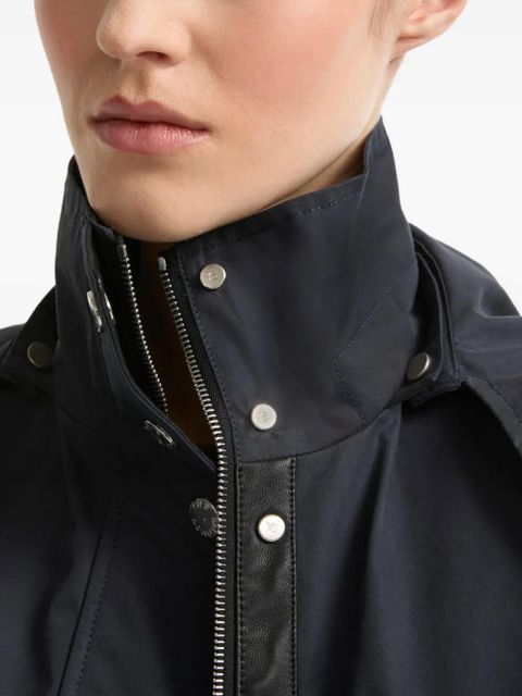 Yves Salomon hooded parka - Blue