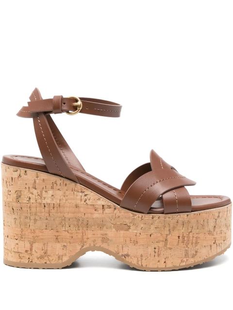 Gianvito Rossi 100mm platform sandals - Brown - zdjęcie produktu nr 1