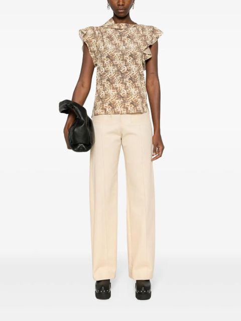 ISABEL MARANT Valency asymmetric blouse - Neutrals - zdjęcie produktu nr 2