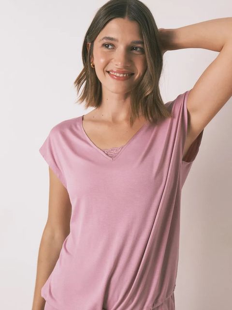 women'secret piżama damska kolor różowy 3592425