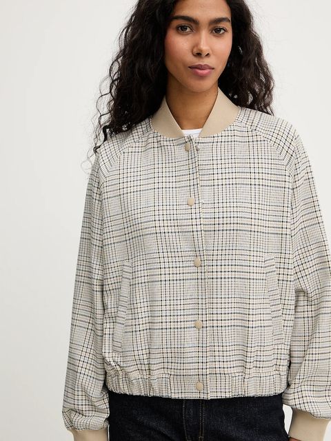 Marc O'Polo kurtka bomber kolor beżowy przejściowa oversize 5000007540